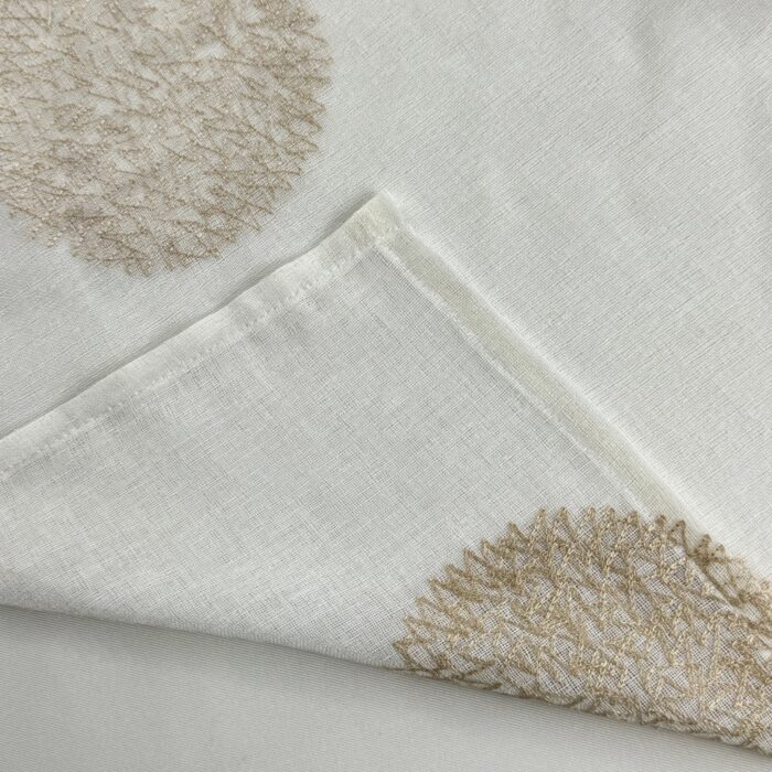 Cortina De Visillo Transparente Con Bordado De Circulos Poliéster 150x260cm - VISTE TU HOGAR ONLINE