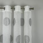 Cortina De Visillo Transparente Con Bordado De Circulos Poliéster 150x260cm - VISTE TU HOGAR ONLINE