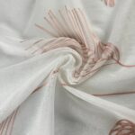 Cortina De Visillo Transparente Con Bordado De Hoja Monstera Poliéster 150x260cm - VISTE TU HOGAR ONLINE