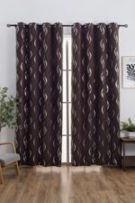 CORTINA ÓPACA ESTAMPADO DE HONDAS 140X260CM - Viste Tu Hogar