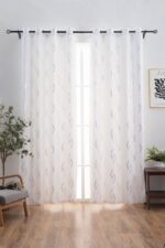 CORTINA ÓPACA ESTAMPADO DE HONDAS 140X260CM - Viste Tu Hogar