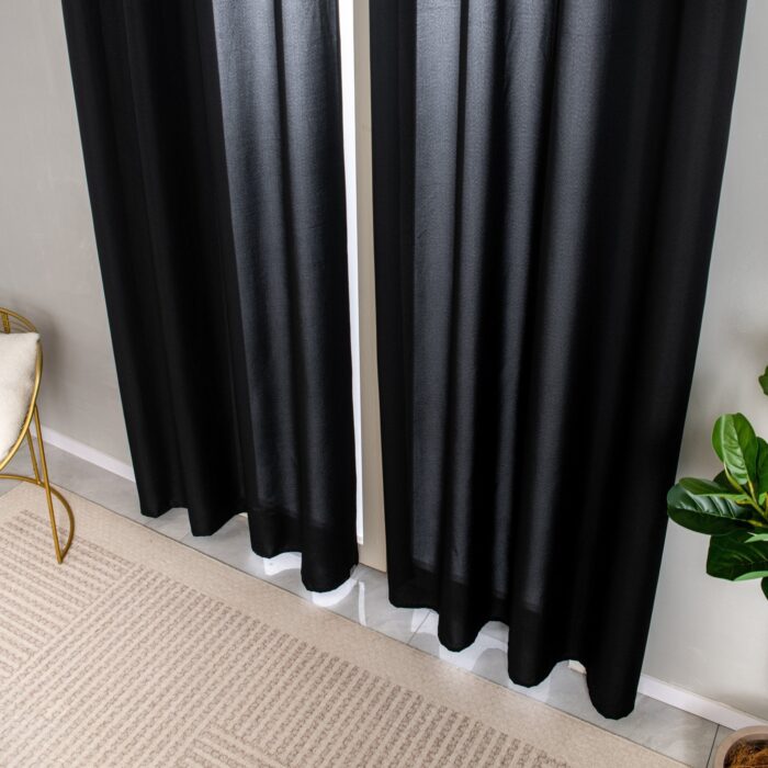 Cortina Serie De Lino De Terciopelo Poliéster 150x260cm - Viste Tu Hogar