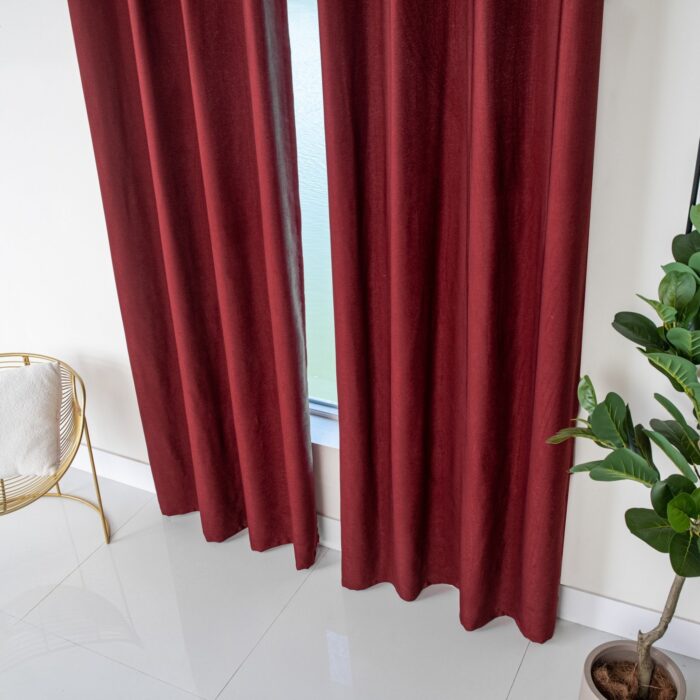 Cortina Serie De Lino De Terciopelo Poliéster 150x260cm - Viste Tu Hogar