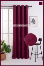 Cortina Terciopelo Con Diseño Geométrico 150X260cm Poliéster - Viste Tu Hogar