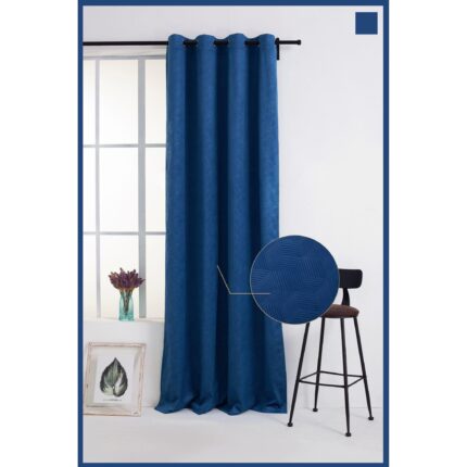 Cortina Terciopelo Con Diseño Geométrico 150X260cm Poliéster - VISTE TU HOGAR ONLINE