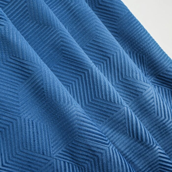 Cortina Terciopelo Con Diseño Geométrico 150X260cm Poliéster - Viste Tu Hogar