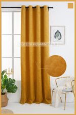 Cortina Terciopelo Con Diseño Geométrico 150X260cm Poliéster - Viste Tu Hogar