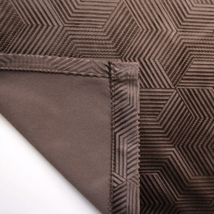 Cortina Terciopelo Con Diseño Geométrico 150X260cm Poliéster - Viste Tu Hogar