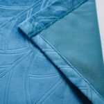 Cortina Terciopelo Con Diseño Ornamental De Tipo Abanico 150X260cm Poliéster - Viste Tu Hogar
