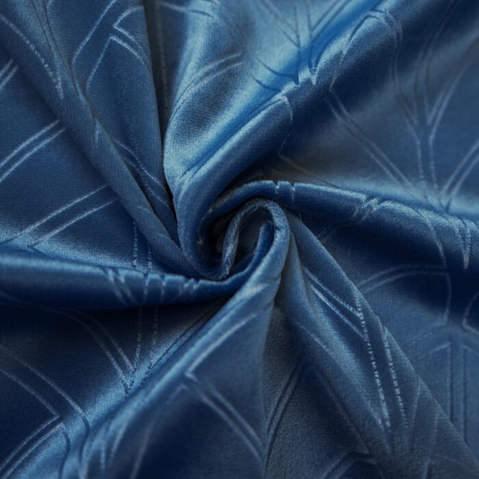 Cortina Terciopelo Con Diseño Ornamental De Tipo Abanico 150X260cm Poliéster - Viste Tu Hogar
