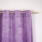 Cortina Terciopelo Con Diseño Ornamental De Tipo Abanico 150X260cm Poliéster - Viste Tu Hogar
