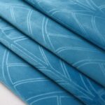 Cortina Terciopelo Con Diseño Ornamental De Tipo Abanico 150X260cm Poliéster - Viste Tu Hogar
