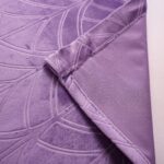 Cortina Terciopelo Con Diseño Ornamental De Tipo Abanico 150X260cm Poliéster - Viste Tu Hogar