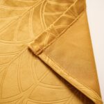 Cortina Terciopelo Con Diseño Ornamental De Tipo Abanico 150X260cm Poliéster - Viste Tu Hogar