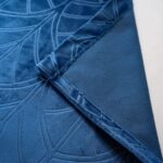Cortina Terciopelo Con Diseño Ornamental De Tipo Abanico 150X260cm Poliéster - Viste Tu Hogar