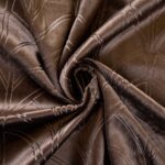 Cortina Terciopelo Con Diseño Ornamental De Tipo Abanico 150X260cm Poliéster - Viste Tu Hogar