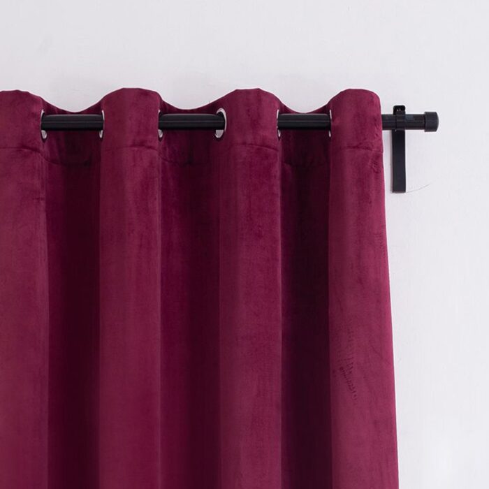 Cortina Terciopelo Estampado Liso 150X260 cm Poliéster - Viste Tu Hogar