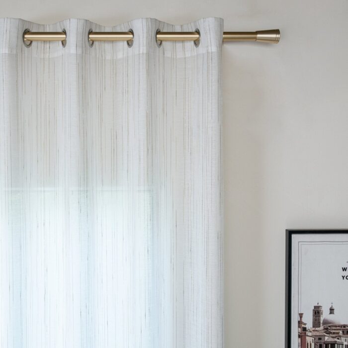 CORTINAS DE GASA A RAYAS HORIZONTALES 140X260CM - Viste Tu Hogar