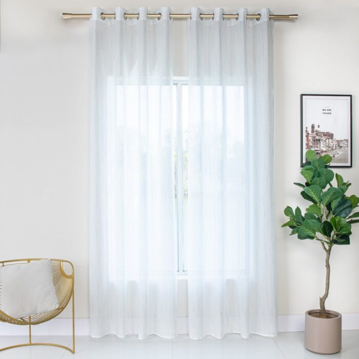 CORTINAS DE GASA A RAYAS HORIZONTALES 140X260CM - Viste Tu Hogar