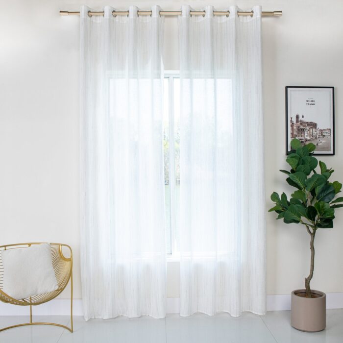 CORTINAS DE GASA A RAYAS HORIZONTALES 140X260CM - Viste Tu Hogar