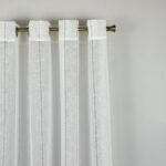 Cortinas De Visillo Gasa Lino y Poliéster Decorado Con líneas Verticales - Viste Tu Hogar