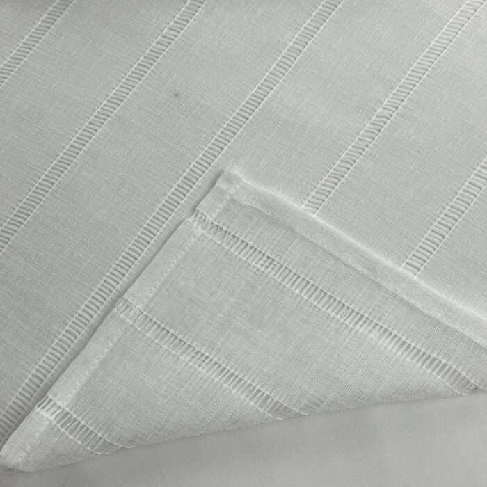 Cortinas De Visillo Gasa Lino y Poliéster Decorado Con líneas Verticales - Viste Tu Hogar