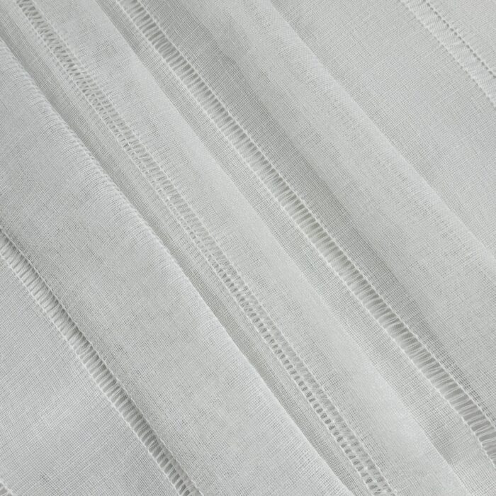Cortinas De Visillo Gasa Lino y Poliéster Decorado Con líneas Verticales - Viste Tu Hogar