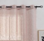 Cortinas De Visillo Lino y Poliéster Con Líneas Horizontales En la Parte Inferior - Viste Tu Hogar