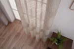 Cortinas De Visillo Lino y Poliéster Con Líneas Horizontales En la Parte Inferior - Viste Tu Hogar