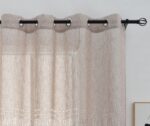 Cortinas De Visillo Lino y Poliéster Con Líneas Horizontales En la Parte Inferior - Viste Tu Hogar