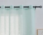 Cortinas De Visillo Lino y Poliéster Con Líneas Horizontales En la Parte Inferior - Viste Tu Hogar
