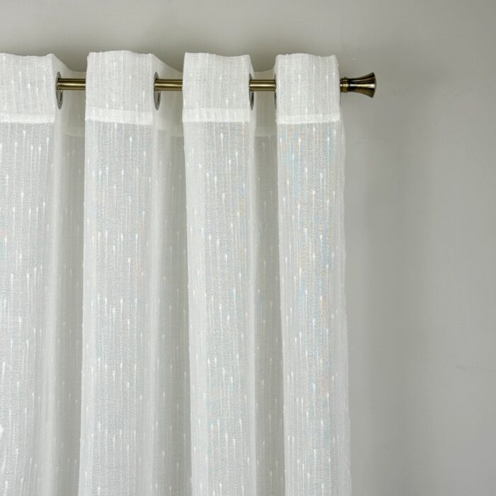 Cortinas De Visillo Lino y Poliéster Decorado Con Gotas De Agua - VISTE TU HOGAR ONLINE
