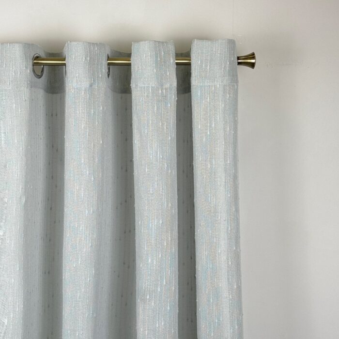 Cortinas De Visillo Lino y Poliéster Decorado Con Gotas De Agua - VISTE TU HOGAR ONLINE