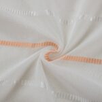 Cortinas De Visillo Tránslucido Lino y Poliéster Decorado Con líneas Verticales Entre Una Línea Blanca 150x260cm - Viste Tu Hogar