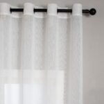 Cortinas De Visillo Tránslucido Lino y Poliéster Decorado En La Parte Inferior - Viste Tu Hogar