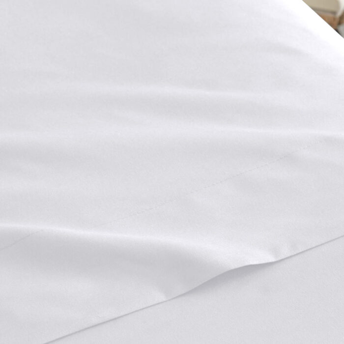 Juego De Sabana 50% Poliéster 50%Algodón Blanco - VISTE TU HOGAR ONLINE