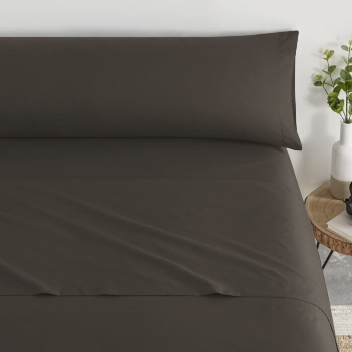 Juego De Sabana 50% Poliéster 50%Algodón Gris Oscuro - VISTE TU HOGAR ONLINE