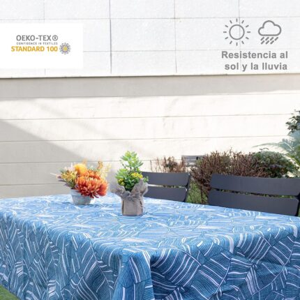Mantel Antimancha Impermeable Con DIseño De Hojas De Banana - VISTE TU HOGAR ONLINE
