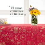 Mantel De Navidad Multilla 60% Poliéster, 30% Algodón, 10% Poliamida Con Diseño Ciervos Rojo - VISTE TU HOGAR ONLINE