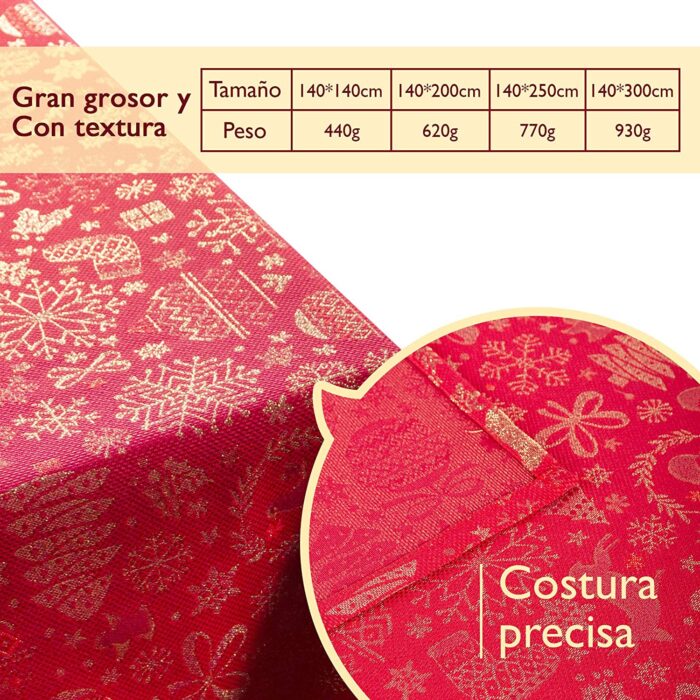 Mantel De Navidad Multilla 60% Poliéster, 30% Algodón, 10% Poliamida Con Diseño Ciervos Rojo - VISTE TU HOGAR ONLINE