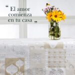 Mantel De Navidad Multilla 60% Poliéster, 30% Algodón, 10% Poliamida Con Diseño Corazones Gris - VISTE TU HOGAR ONLINE