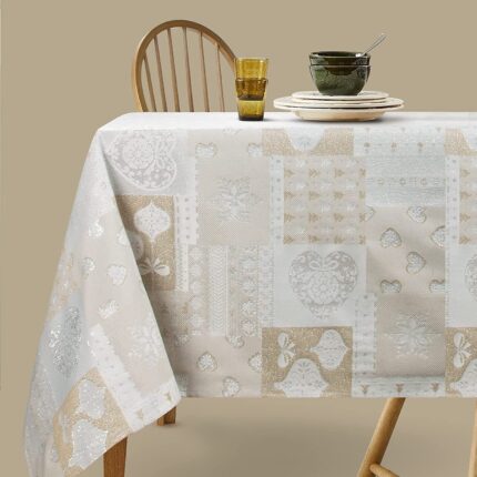 Mantel De Navidad Multilla 60% Poliéster, 30% Algodón, 10% Poliamida Con Diseño Corazones Gris - VISTE TU HOGAR ONLINE