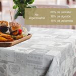 Mantel De Navidad Multilla 60% Poliéster, 30% Algodón, 10% Poliamida Con Diseño Corazones Gris Claro - VISTE TU HOGAR ONLINE